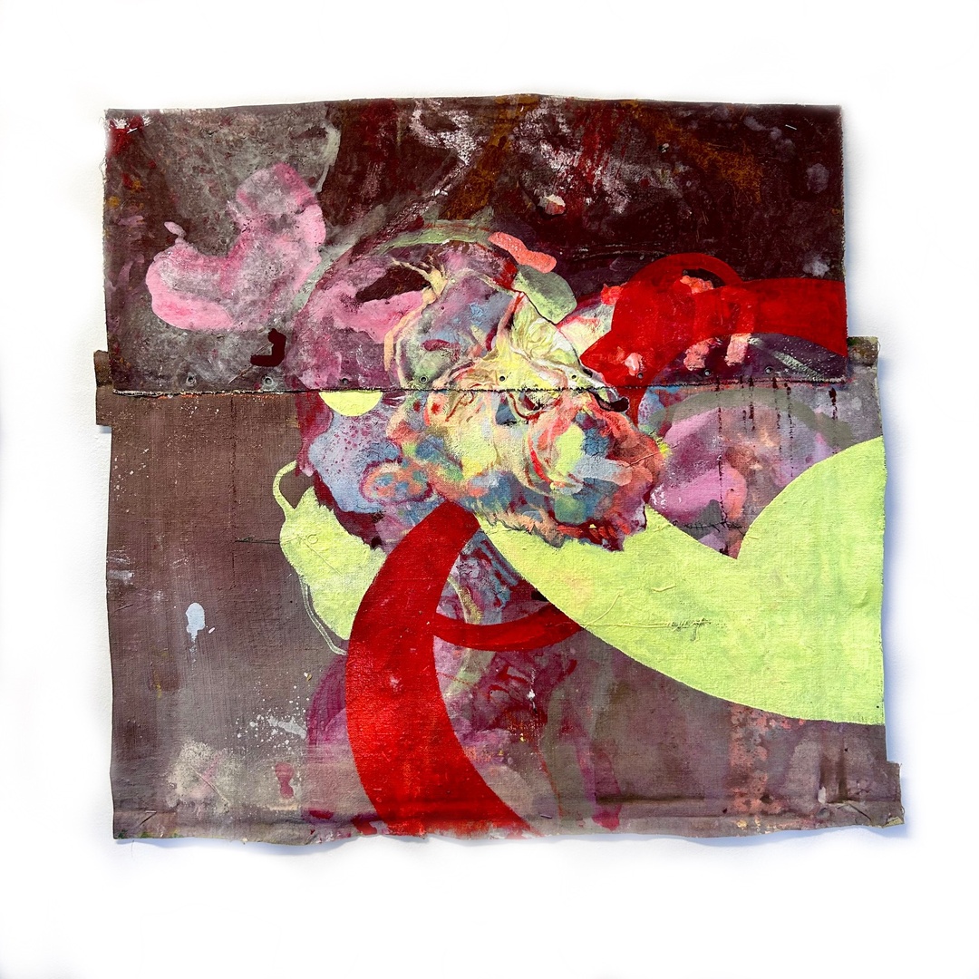 Zheng He, 2024, acrylic and textile on canvas